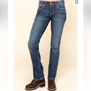 Ariat women’s Rebar DuraStretch Riveter straight leg jeans in Nightride 31